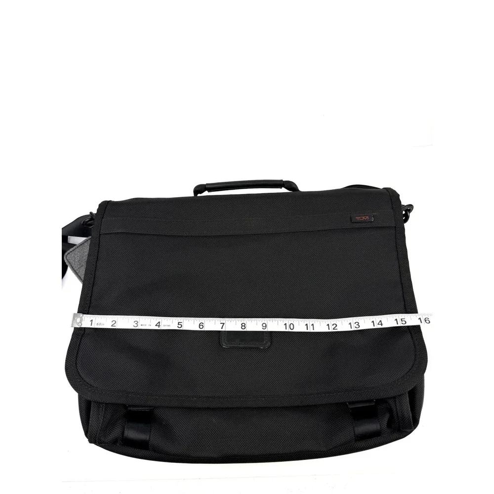 Tumi Alpha Briefcase Slim Black Portfolio Ballistic Nylon Laptop Bag Travel